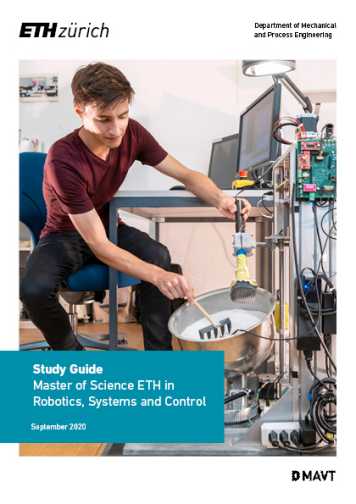 Master of in Robotics, Systems and Control | ETH Zurich